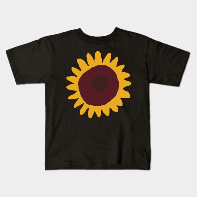 Minimal Flower Abstract Kids T-Shirt by ellenhenryart